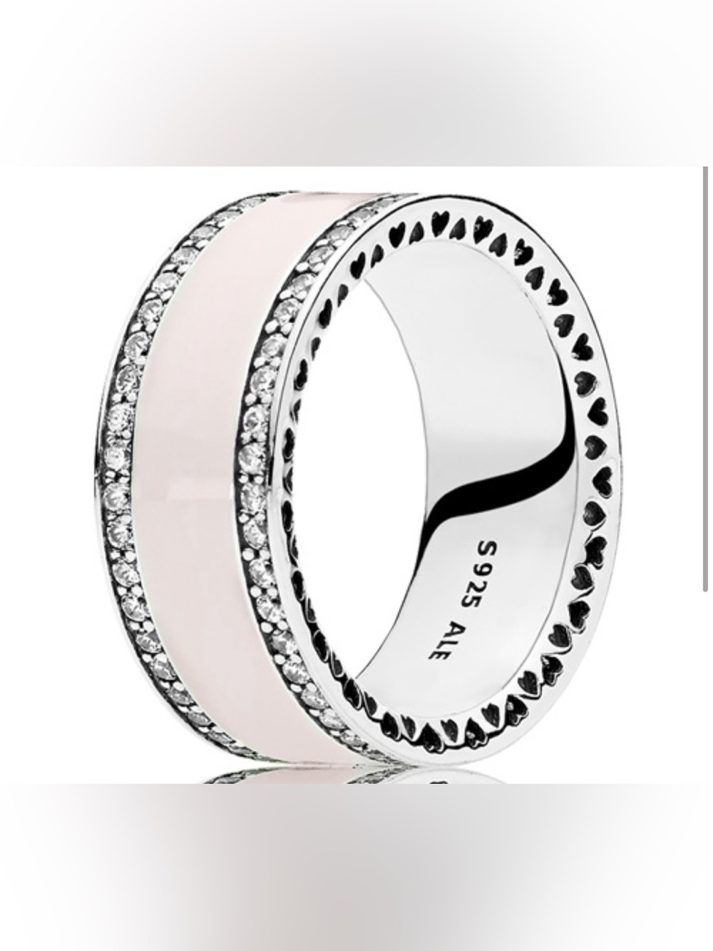 Pandora soft Pink Hearts NEW Band Ring